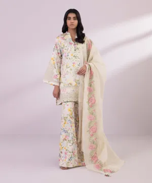 Embroidered Cotton Satin Shirt