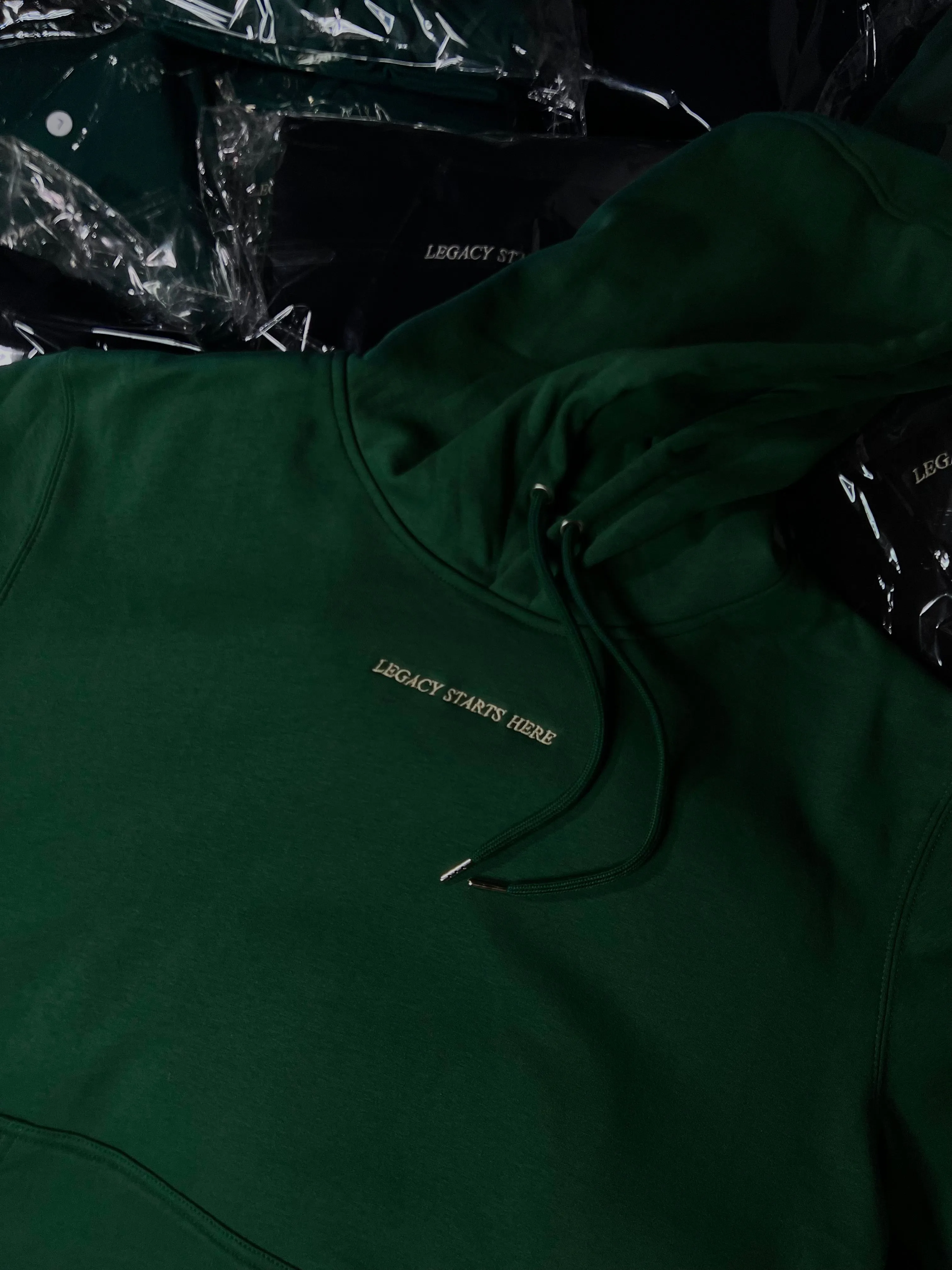 Embroidered - Legacy Hoodie / Forest Green