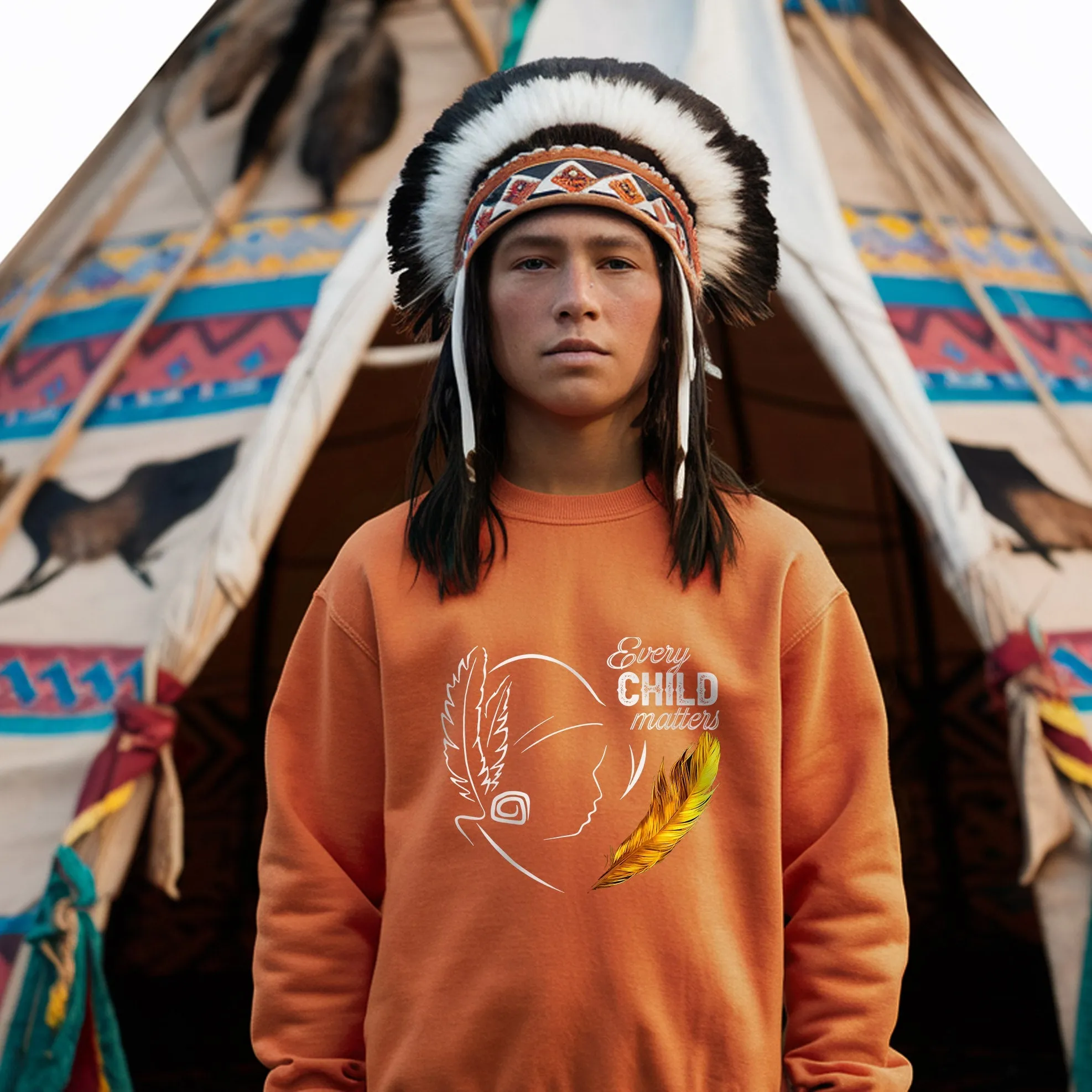 Every Child Matters Native Feather For Orange Shirt Day Unisex T-Shirt/Hoodie/Sweatshirt 290