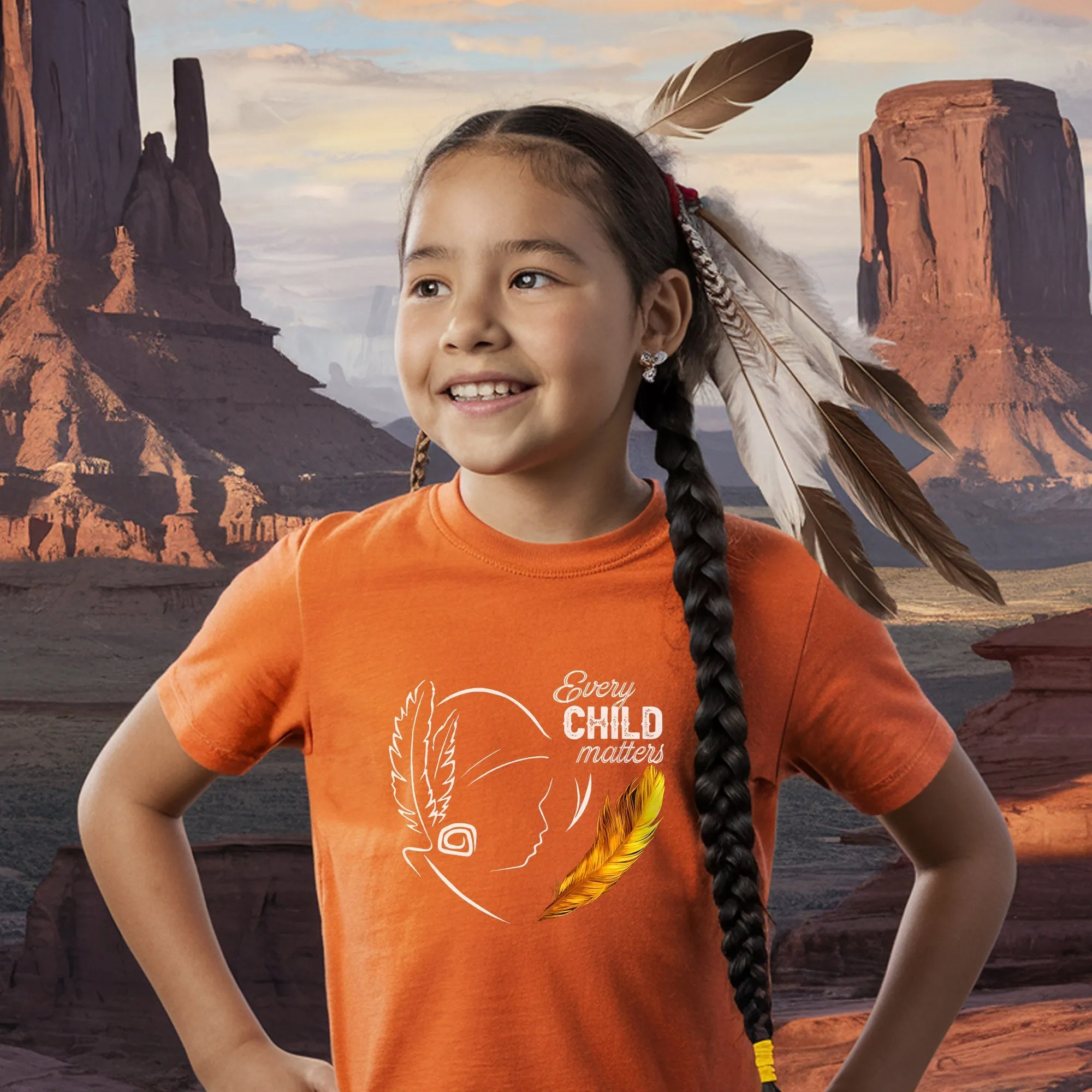 Every Child Matters Native Feather For Orange Shirt Day Unisex T-Shirt/Hoodie/Sweatshirt 290