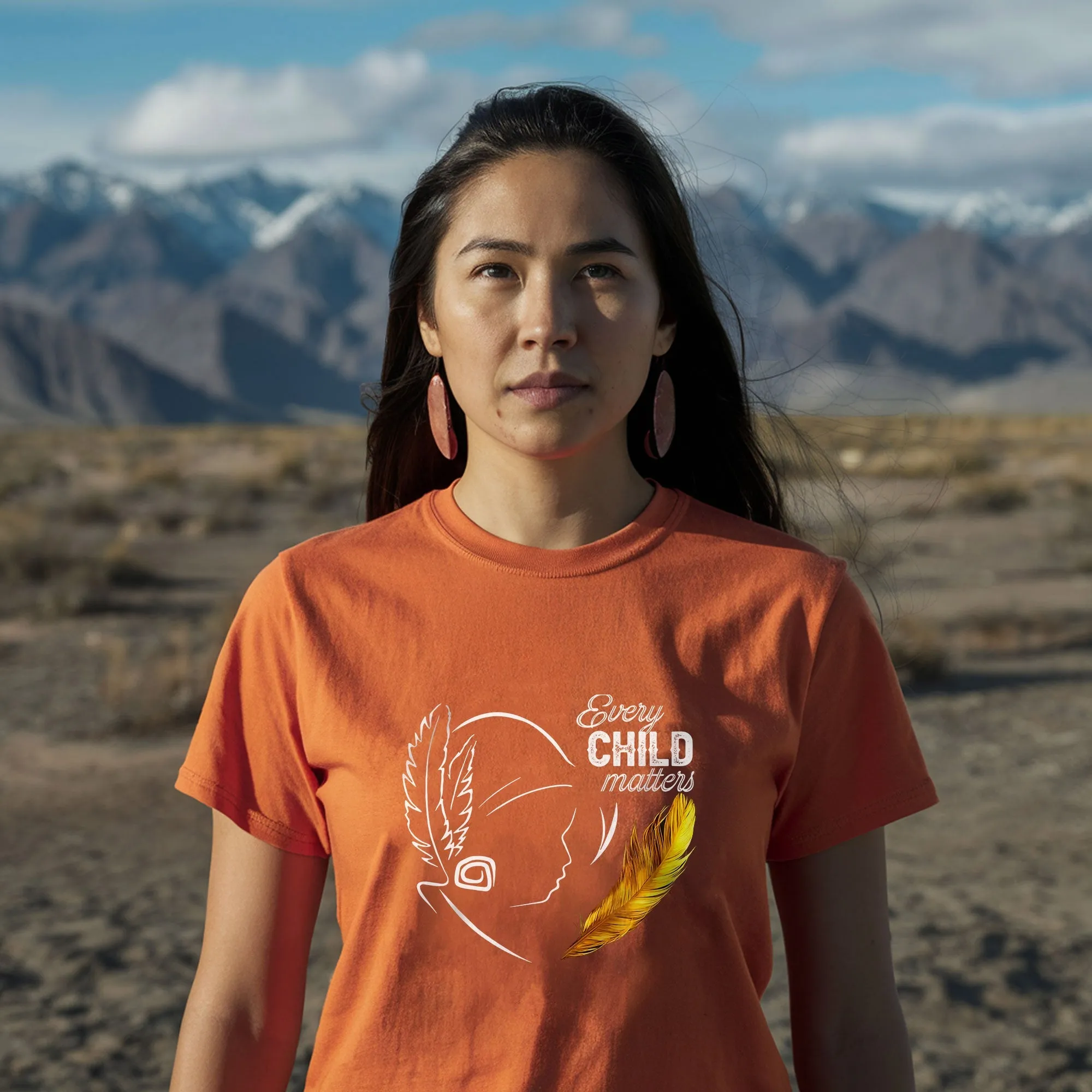 Every Child Matters Native Feather For Orange Shirt Day Unisex T-Shirt/Hoodie/Sweatshirt 290