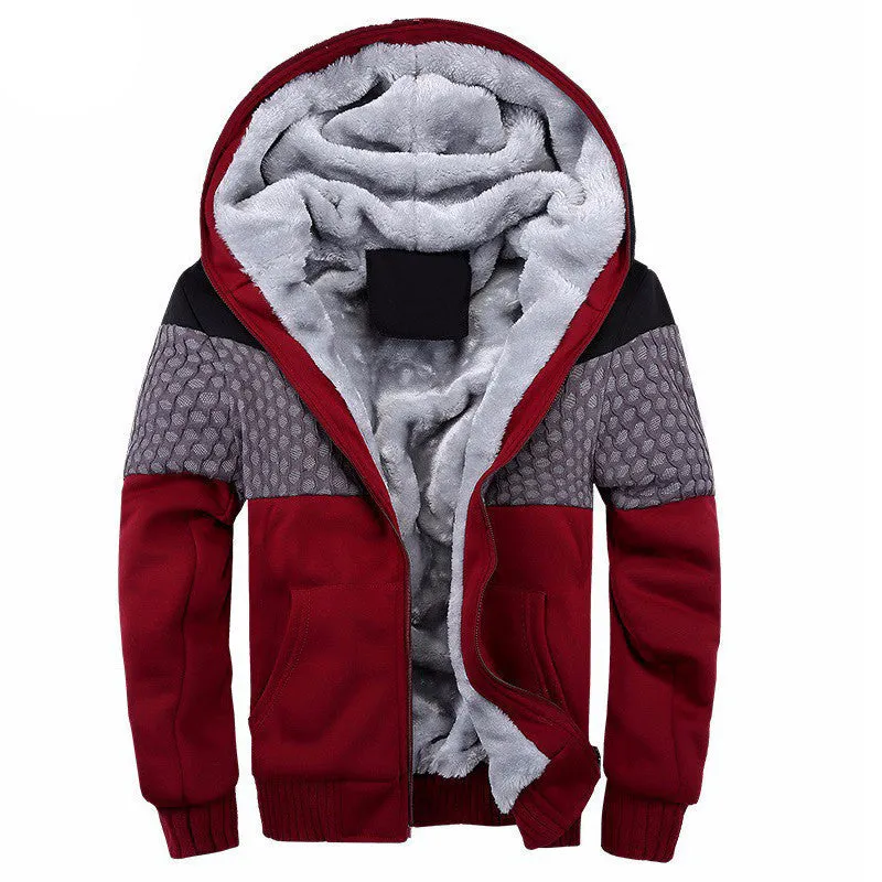 Fashion Bomber Mens Vintage Thickening Fleece Jacket Famous Brand Male Slim Fit Warm Coat