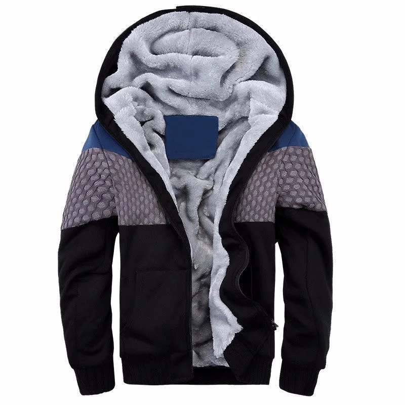 Fashion Bomber Mens Vintage Thickening Fleece Jacket Famous Brand Male Slim Fit Warm Coat