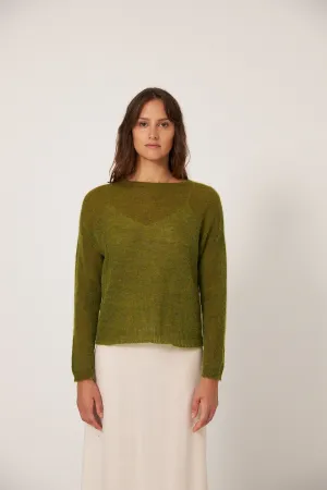 Feather Knit - Peridot Green