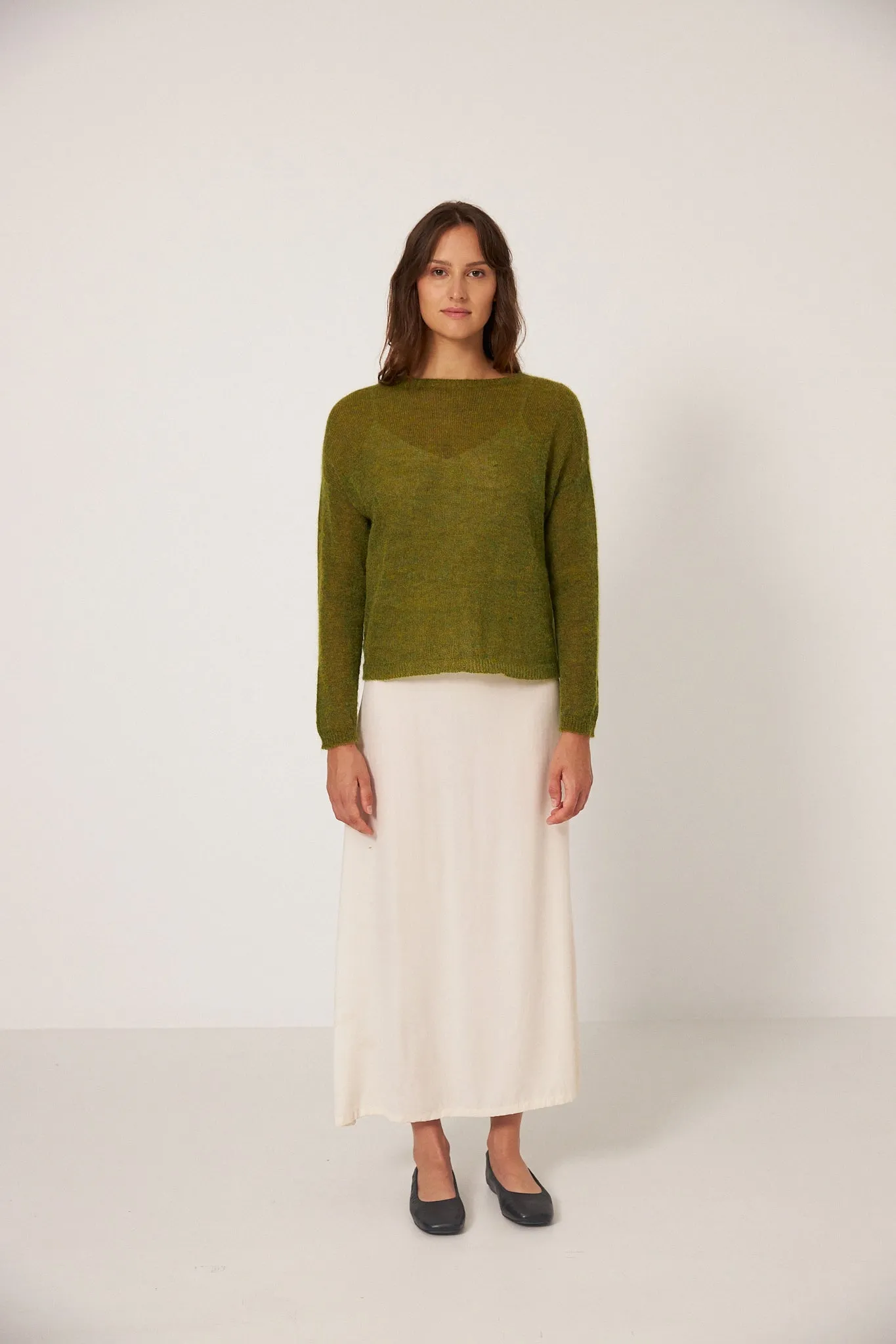 Feather Knit - Peridot Green