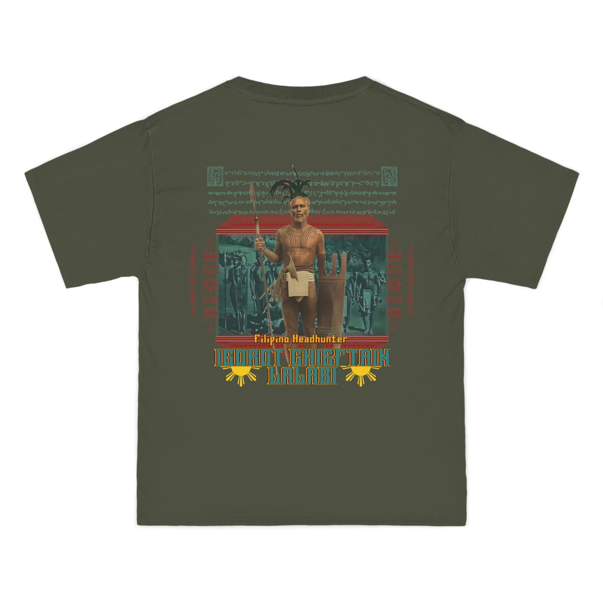 Filipino Strength Filipino Headhunter Igorot Chieftain Lalabi Beefy-T®  Short-Sleeve T-Shirt