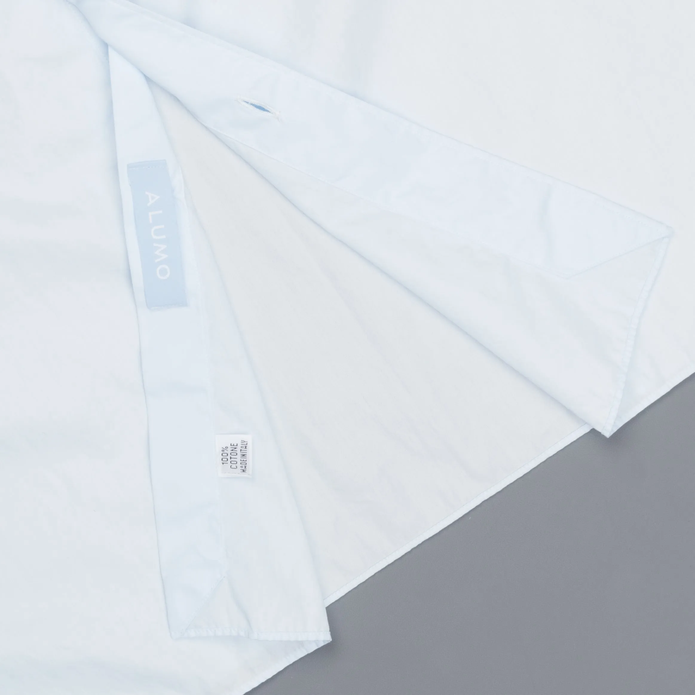 Finamore Gaeta Shirt Sergio Collar Alumo Poplin Celeste