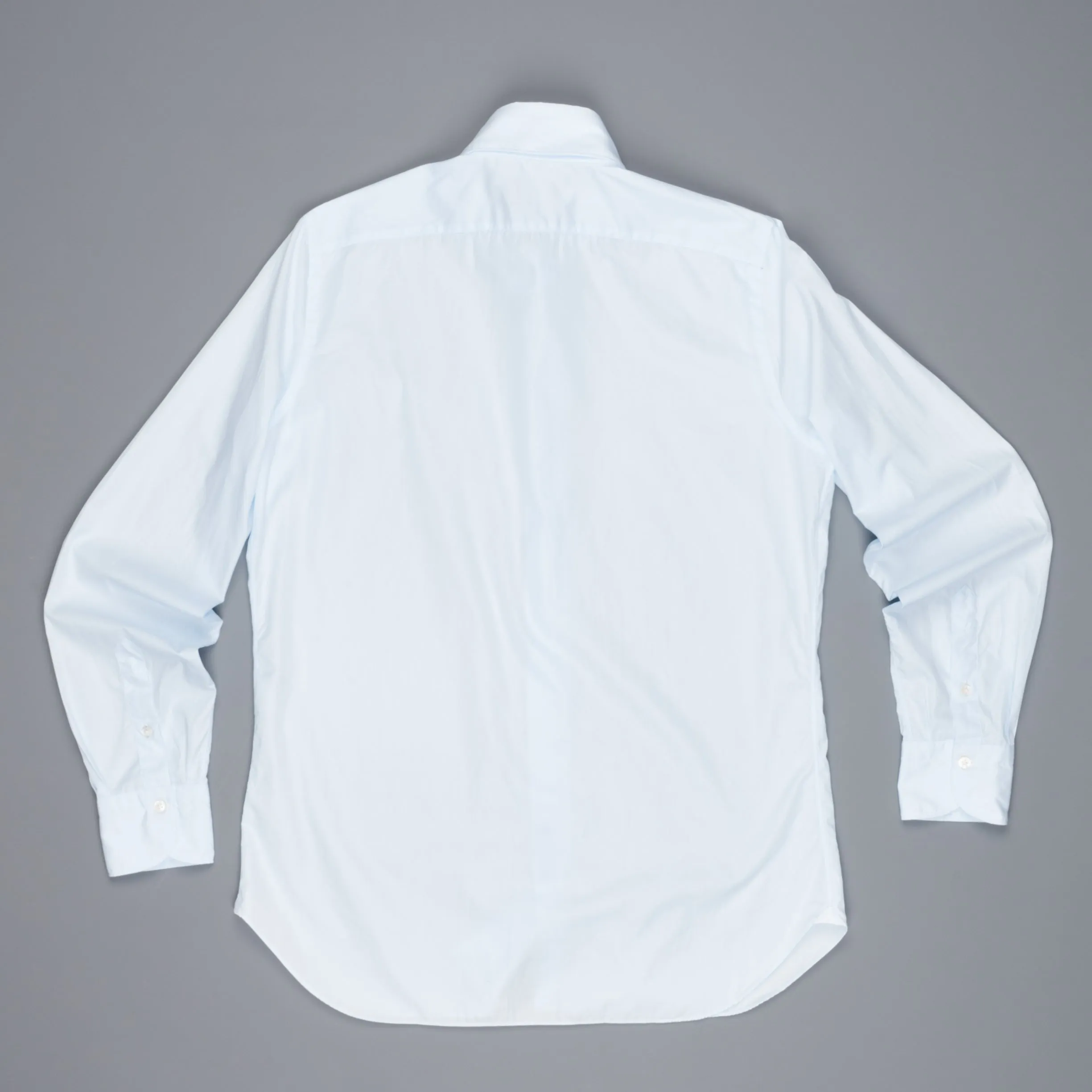 Finamore Gaeta Shirt Sergio Collar Alumo Poplin Celeste