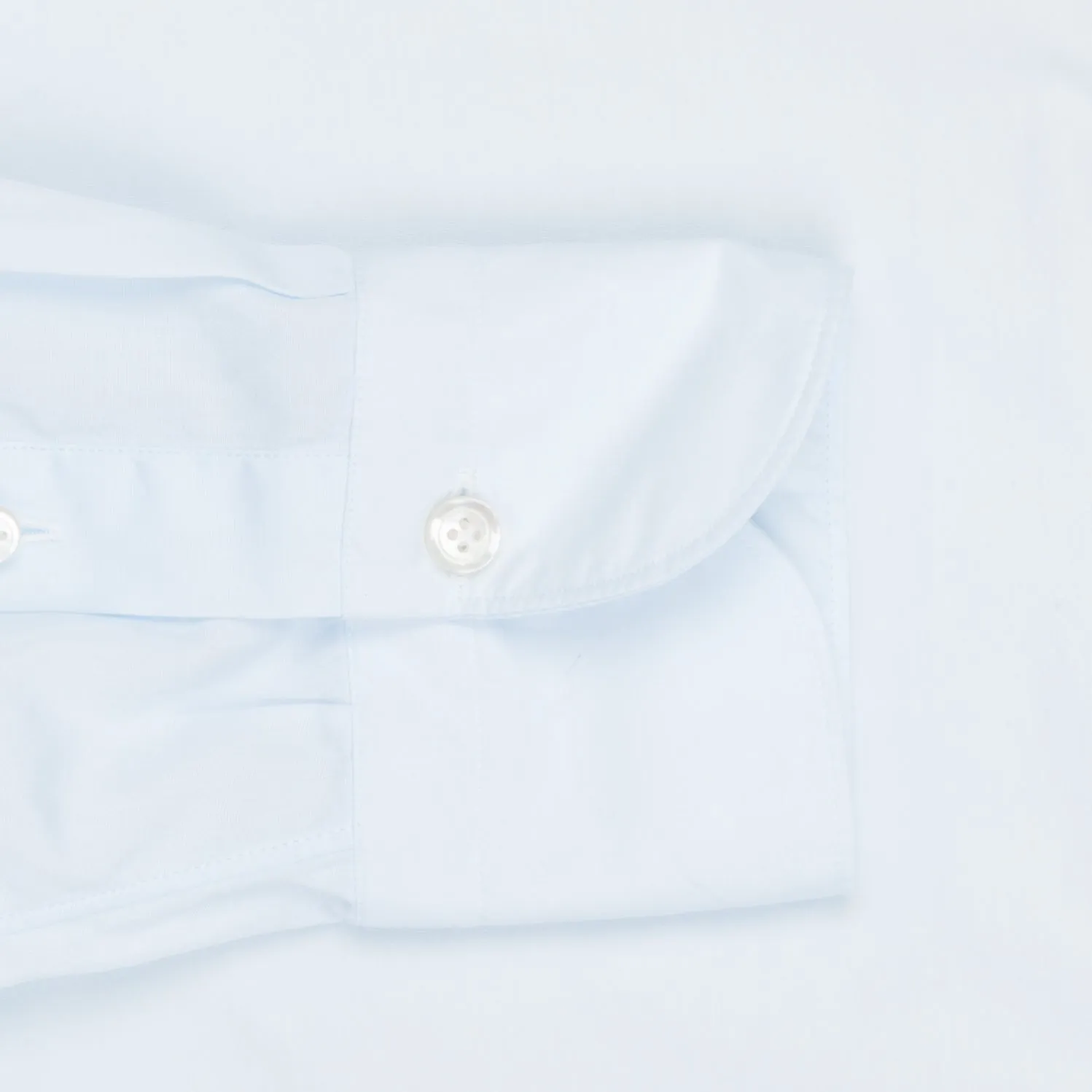 Finamore Gaeta Shirt Sergio Collar Alumo Poplin Celeste