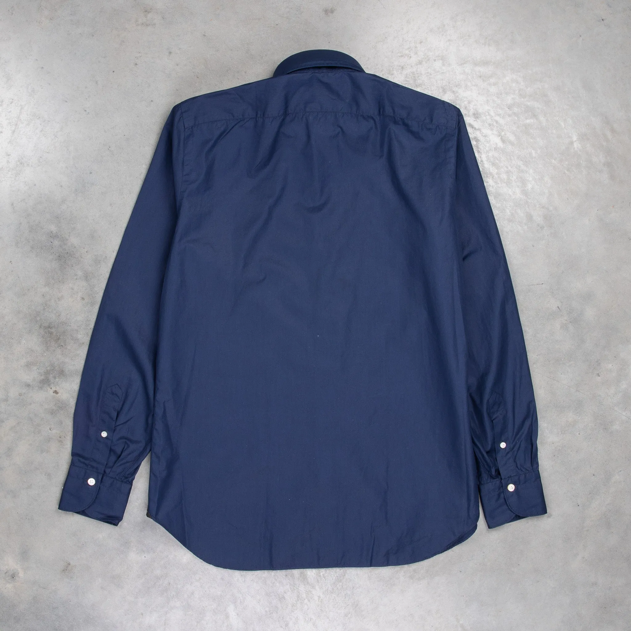 Finamore Gaeta Shirt Sergio Collar Poplin navy