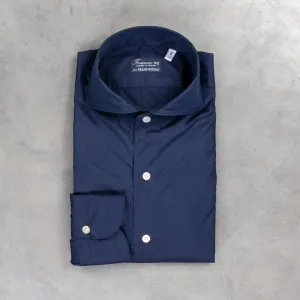 Finamore Gaeta Shirt Sergio Collar Poplin navy