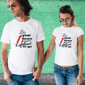 First Anniversary Special Couple T-Shirt