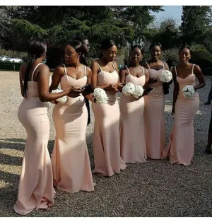 Fitted Nude Bridesmaid Dress