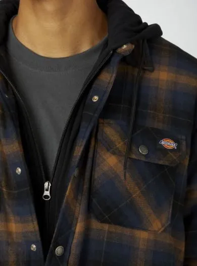 Fleece Hooded Flannel Shirt Jacket w/ Hydroshield