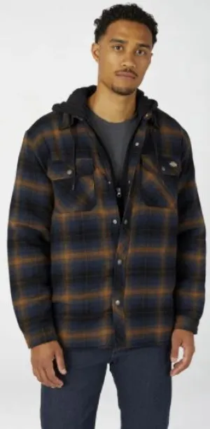 Fleece Hooded Flannel Shirt Jacket w/ Hydroshield