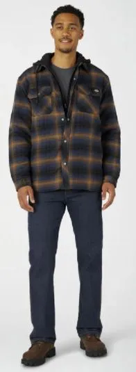 Fleece Hooded Flannel Shirt Jacket w/ Hydroshield