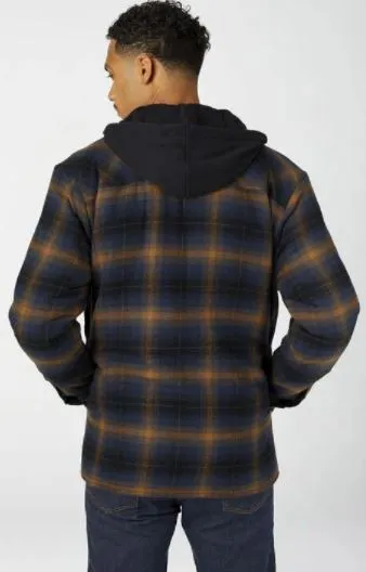 Fleece Hooded Flannel Shirt Jacket w/ Hydroshield