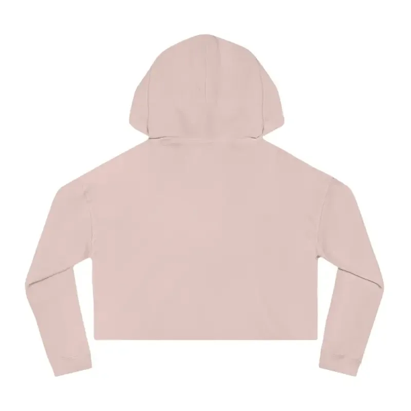 Flower Heart Cropped Hooded Sweatshirt Chic