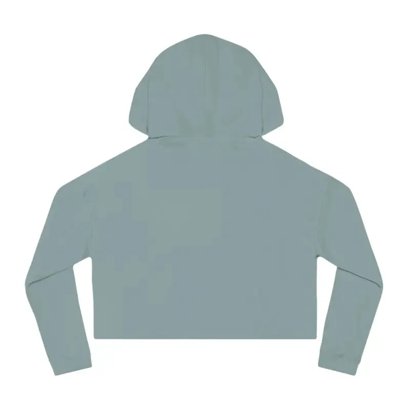 Flower Heart Cropped Hooded Sweatshirt Chic