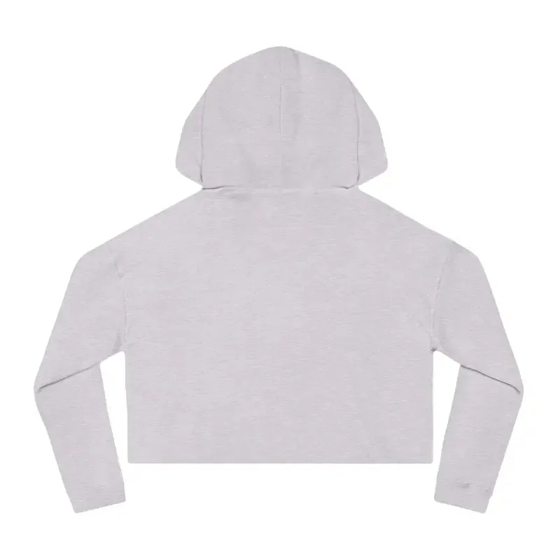 Flower Heart Cropped Hooded Sweatshirt Chic
