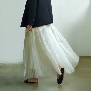 Flowing Pleated Maxi Skirt