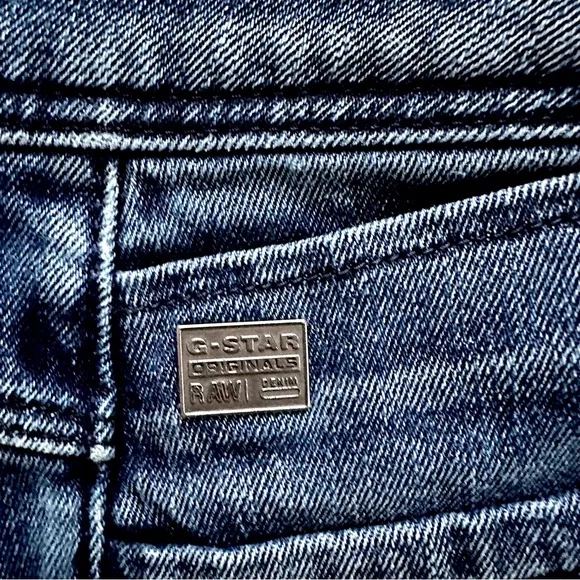 G-STAR RAW LYNN MID SKINNY SLIM STRAIGHT PREMIUM DENIM JEANS DEEP TONE Sz26/30