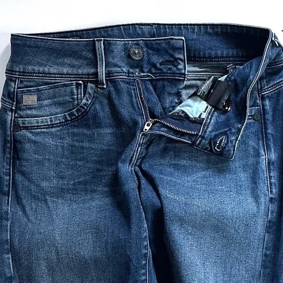 G-STAR RAW LYNN MID SKINNY SLIM STRAIGHT PREMIUM DENIM JEANS DEEP TONE Sz26/30