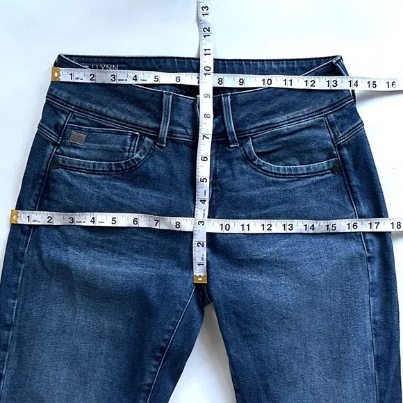 G-STAR RAW LYNN MID SKINNY SLIM STRAIGHT PREMIUM DENIM JEANS DEEP TONE Sz26/30