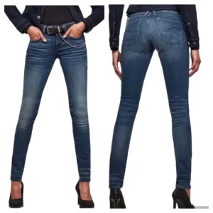 G-STAR RAW LYNN MID SKINNY SLIM STRAIGHT PREMIUM DENIM JEANS DEEP TONE Sz26/30