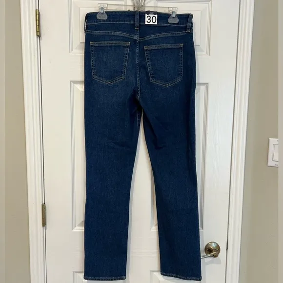 GAP Classic Slim Straight High Rise Stretch Jeans in Dark Wash | Poshmark