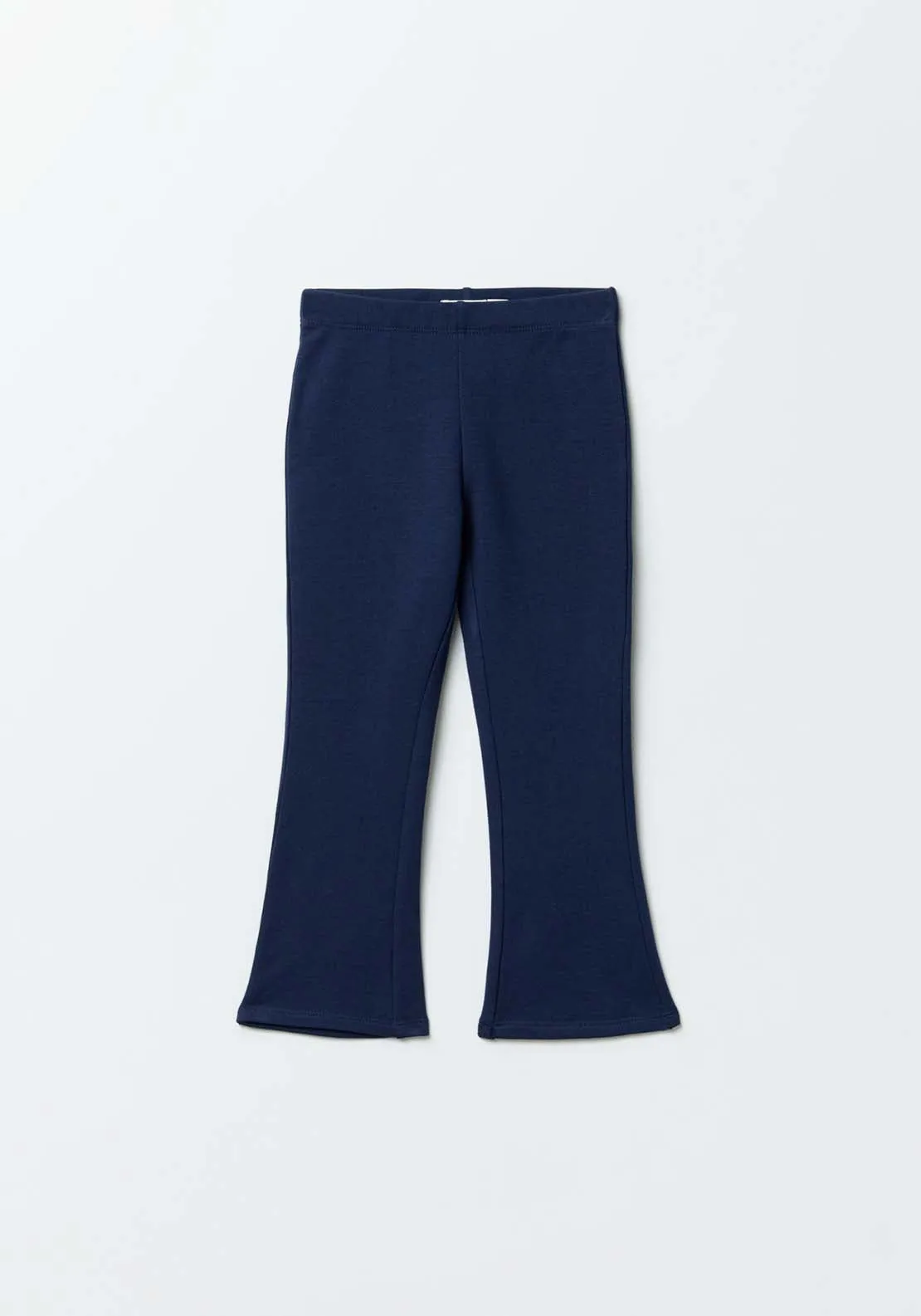 Girls Plush flared trousers - Navy