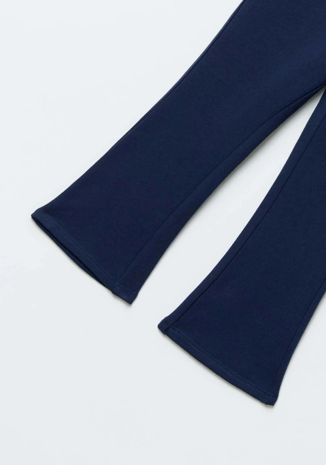 Girls Plush flared trousers - Navy