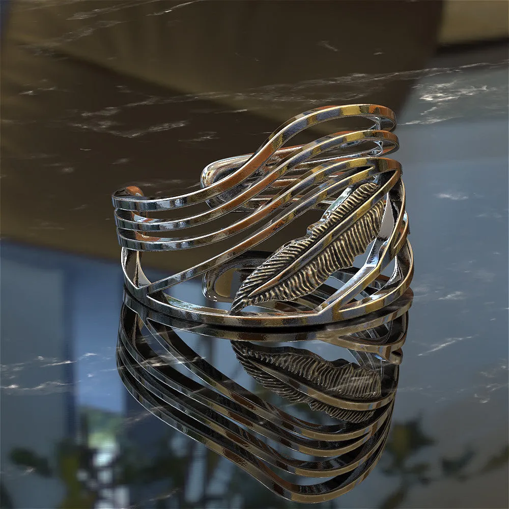 Gold Feather Ring