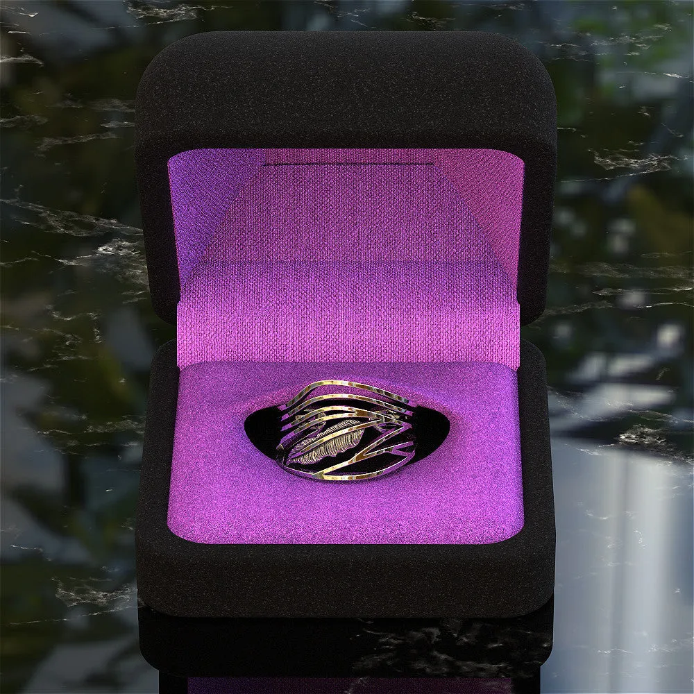 Gold Feather Ring