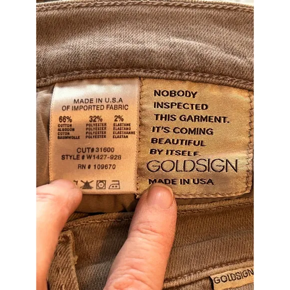 Goldsign Jeans Brown Size 30