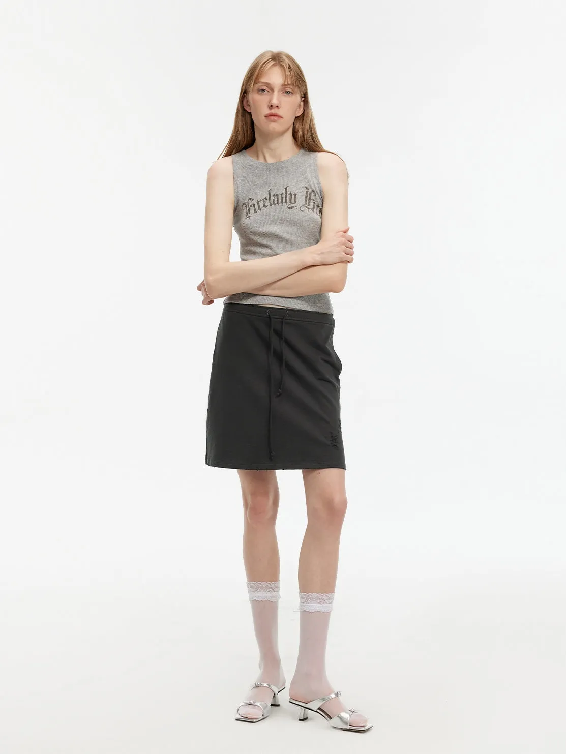 Gray & Pink Skirt