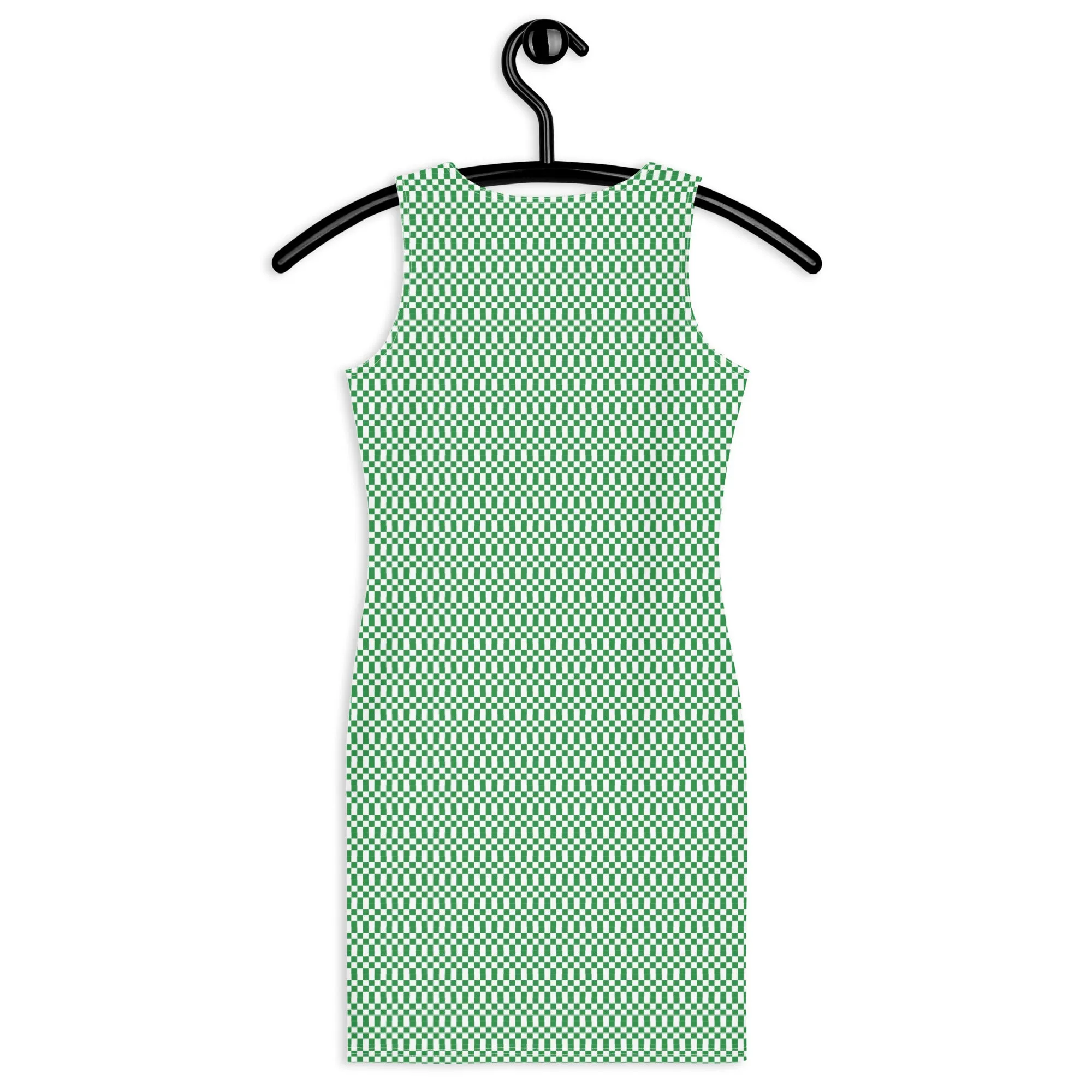 Green Micro Checker Dress