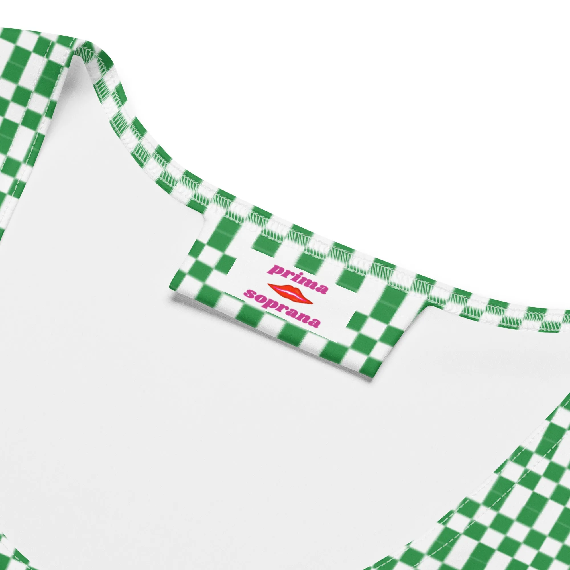 Green Micro Checker Dress