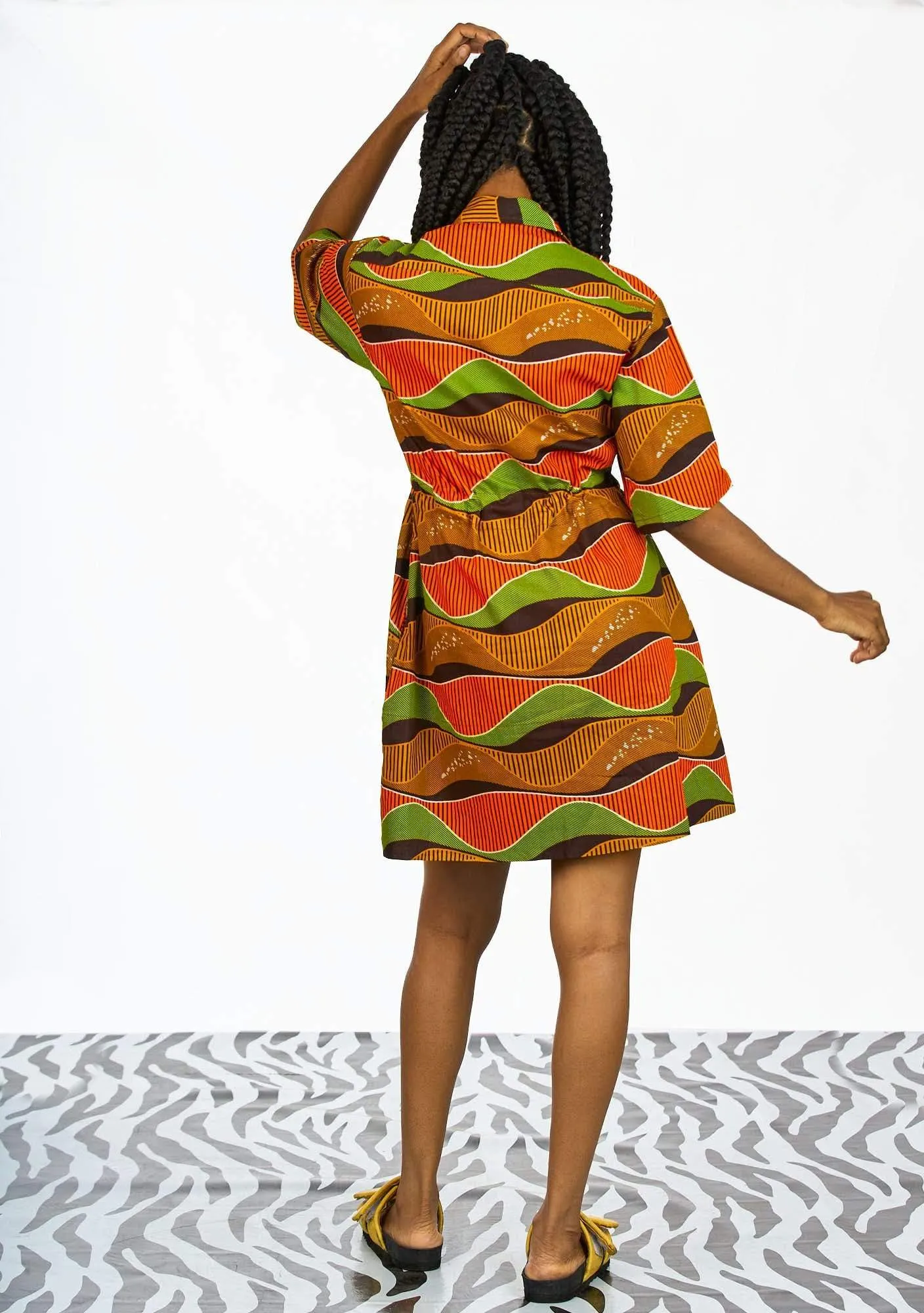 Half Drawstring Dress - Acid Lamp