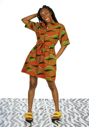 Half Drawstring Dress - Acid Lamp