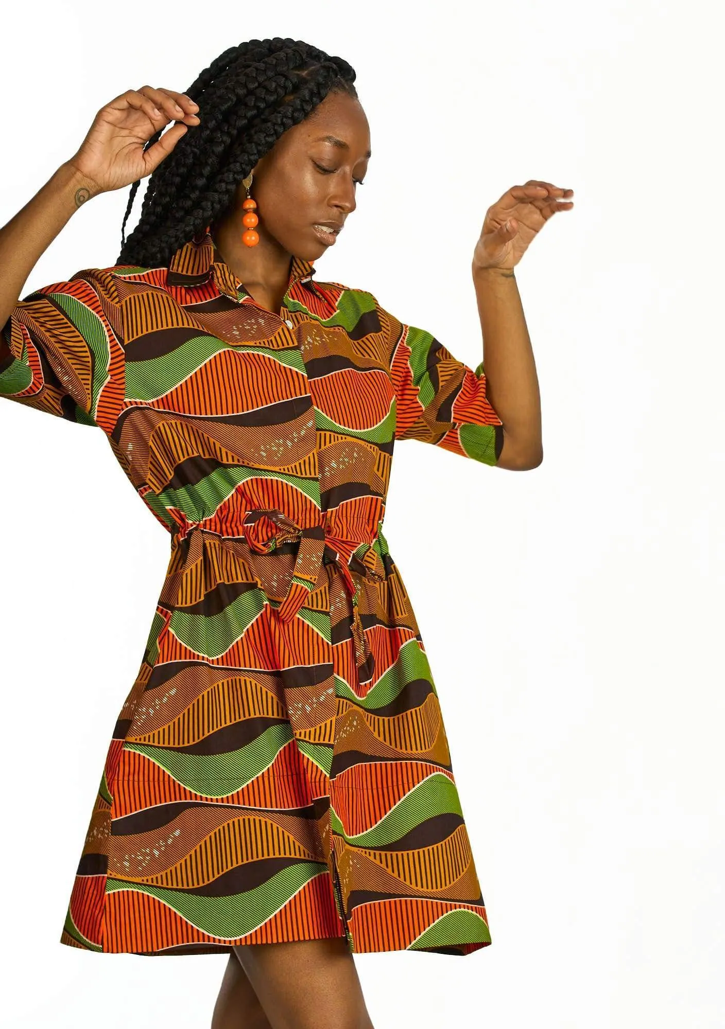 Half Drawstring Dress - Acid Lamp