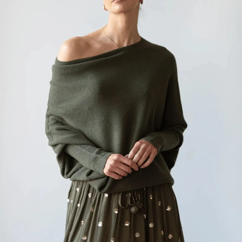Hannah  | Elegant off-shoulder women's cardigan