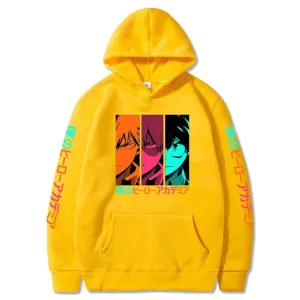 Harakuju My Hero Academia Printed Hooded Sweatshirt Casual Boku No Hero Academia Pullover Long Sleeve Hoodie