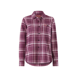 Hard Yakka Women's Check Flannie - Plum