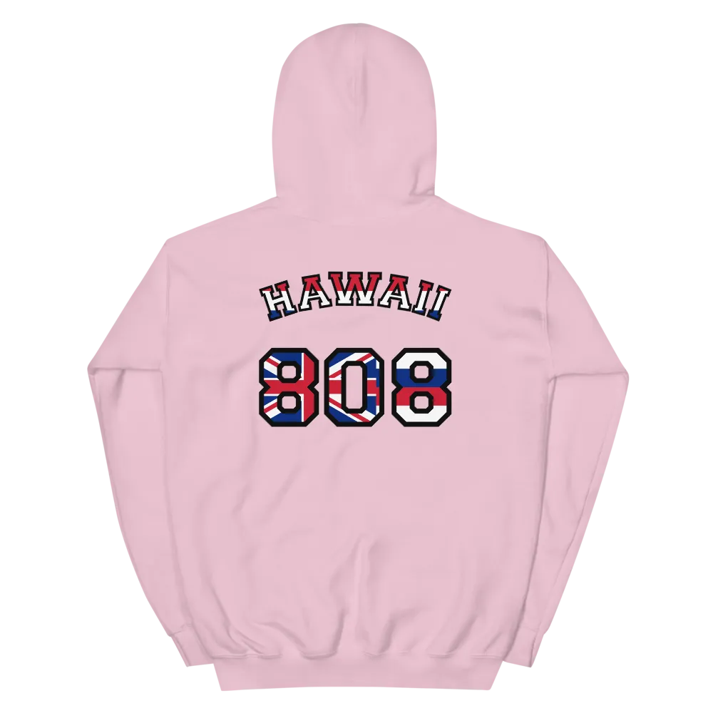 Hawaii 808 Sovereignty - Flag Jersey with Black Border (front/back) *ADULT  HOODIE*