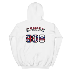 Hawaii 808 Sovereignty - Flag Jersey with Black Border (front/back) *ADULT  HOODIE*