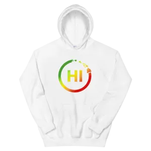Hawaiian Islands Rings - HI - Kanaka Maoli color fade *ADULT HOODIE*