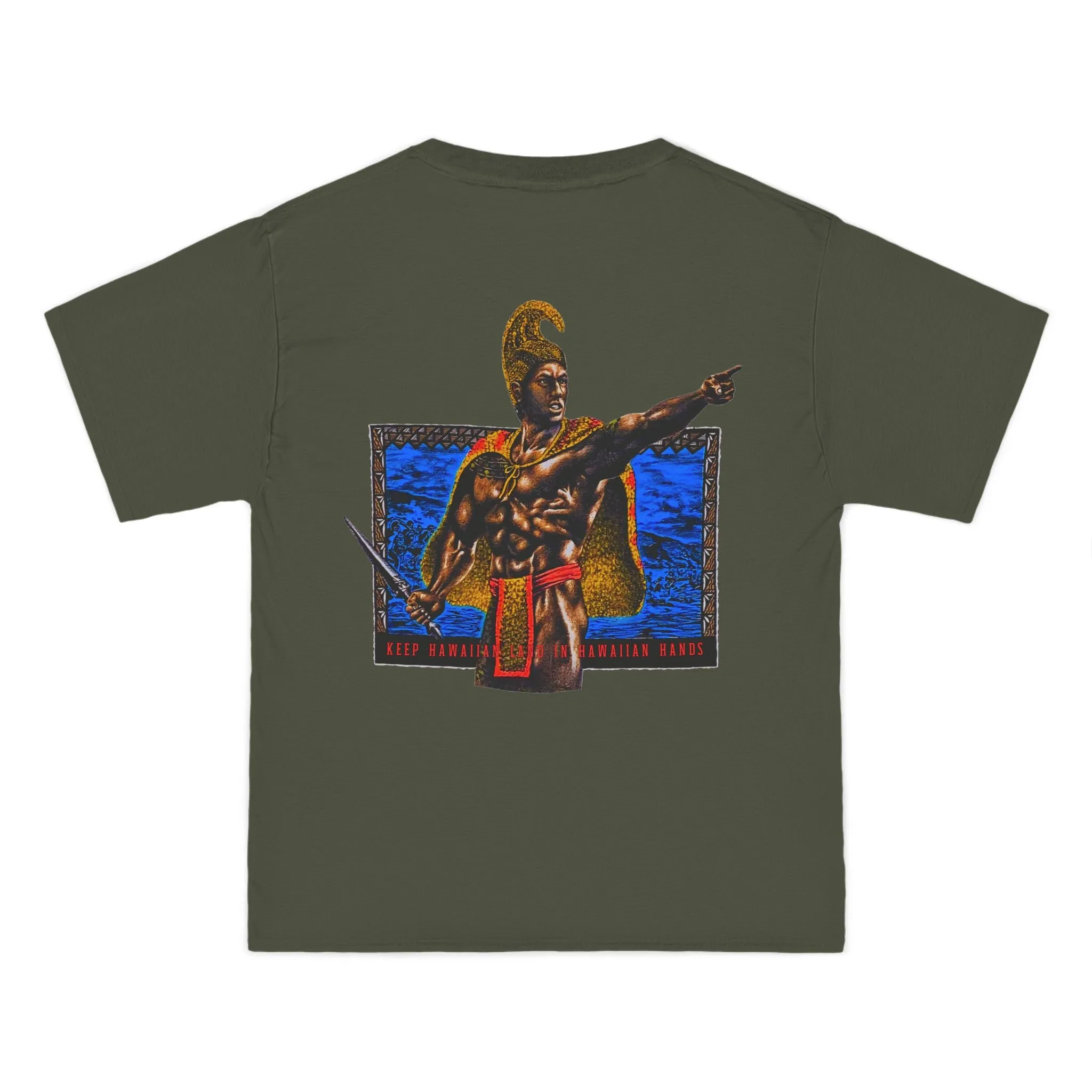 Hawaiian Strength Keep Hawaiian Land In Hawaiian Hands Vintage Design 90s New Print Beefy-T®  Short-Sleeve T-Shirt