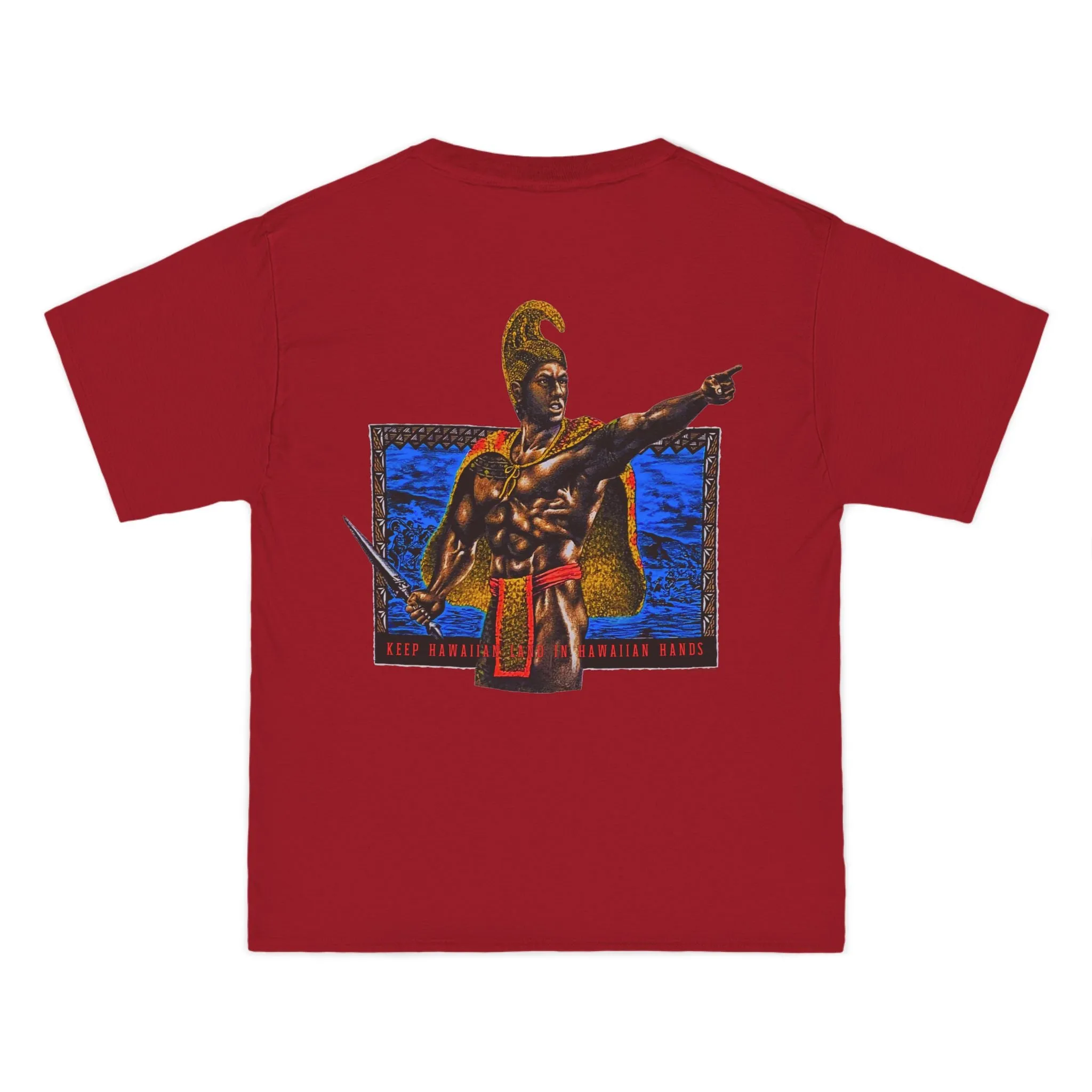 Hawaiian Strength Keep Hawaiian Land In Hawaiian Hands Vintage Design 90s New Print Beefy-T®  Short-Sleeve T-Shirt
