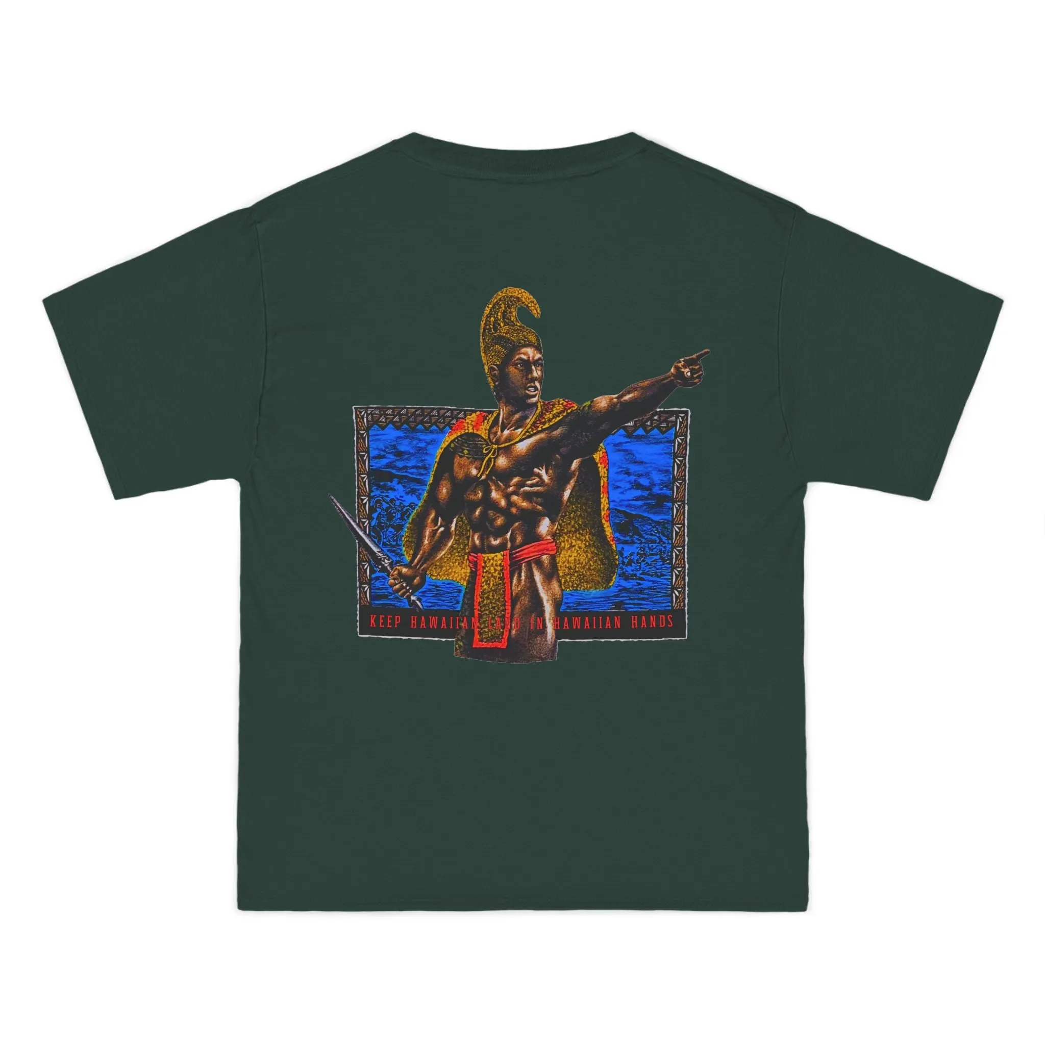 Hawaiian Strength Keep Hawaiian Land In Hawaiian Hands Vintage Design 90s New Print Beefy-T®  Short-Sleeve T-Shirt